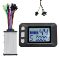 LCD Display Sine Wave Controller Electric Bike Meter P9 36V 350W for E-Scooter(SM Plug). 