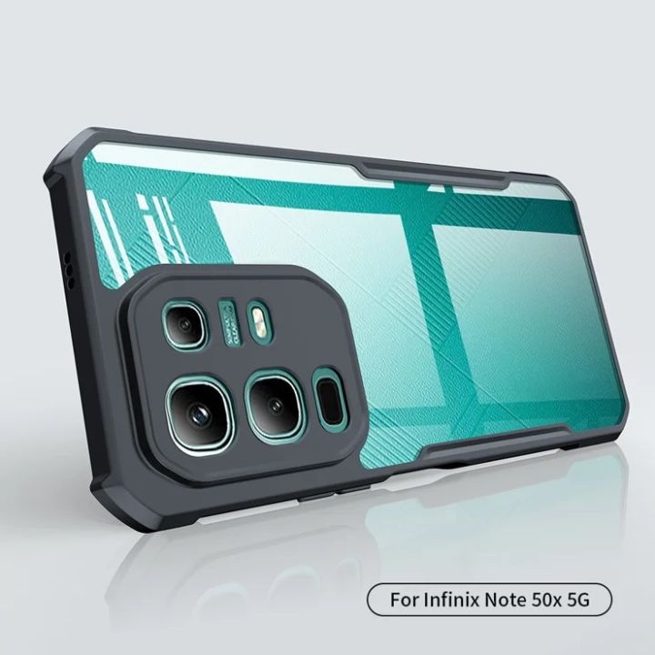 Xundd Back Cover for infinix Note 50x Transparent Hybrid Hard PC Back Bumper