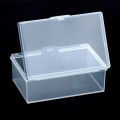 Plastic Box Rectangular Plastic Transparent With Lid Storage Box Collection. 