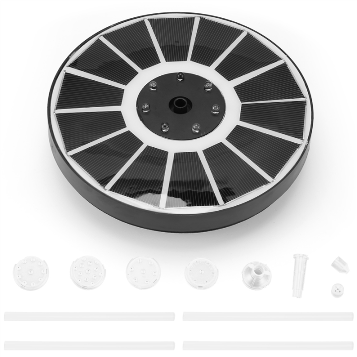 3.5W Solar Fountain for Bird Bath LED Solar Water Fountains with 2200mAh Battery Solar Powered Fountain Pump