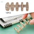 10Pcs 5 Rings Loose Leaf Binder Rings Binding Rings for Photo Notebook Cards.