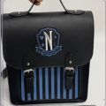Wednesday Addams College Bag Cosplay Schoolgirl Backpack British Fashion Style Collection Schoolbag For Kid Birthday Gift.