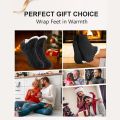 SIHOHAN Men's Thermal Slipper Socks Cozy Fleece Lined Fluffy Non-slip Floor Socks with Grippers Winter Thick Knitted Bed Socks.