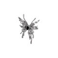 Punk Cool Irregular Butterfly Rings For Women Liquid Metal Butterfly Ring Aesthetic Egirl Gothic Insect Open Rings Jewelry. 