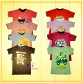 Superb Indispensable -Quality And Durablity -8 Pieces Multi Color Cotton Boy Half T-shirt By Any Color And Printe- Innovative. 