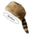 SMGSLIB Good-looking Winter Hat Raccoon Tail Keep Warm Soft Winter Thermal Ladies Cap Female Headwear. 