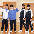Shenzhen middle school uniform manufacturers spot wholesale spring, summer, autumn and winter four seasons new sports long-sleeved suit school uniforms. 