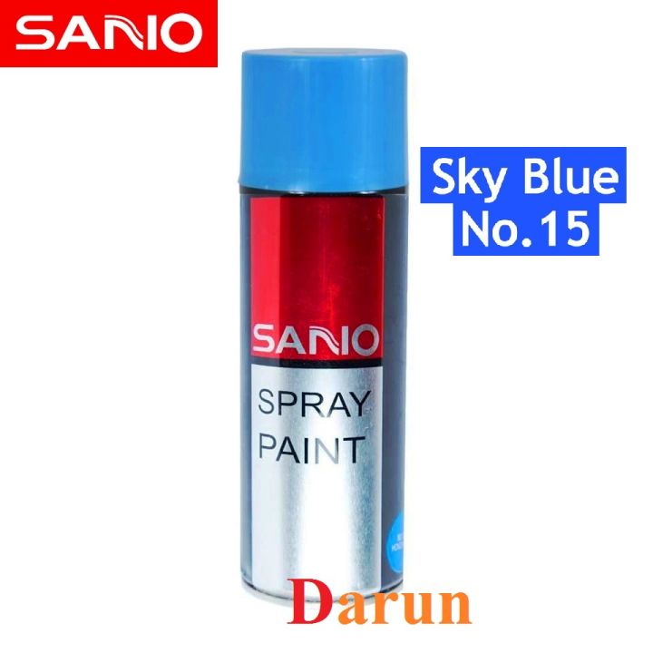 Sanvo Spray Paint (15 Sky Blue) Color Aerosol Spray Paint, Sanvo Auto Spray Paint