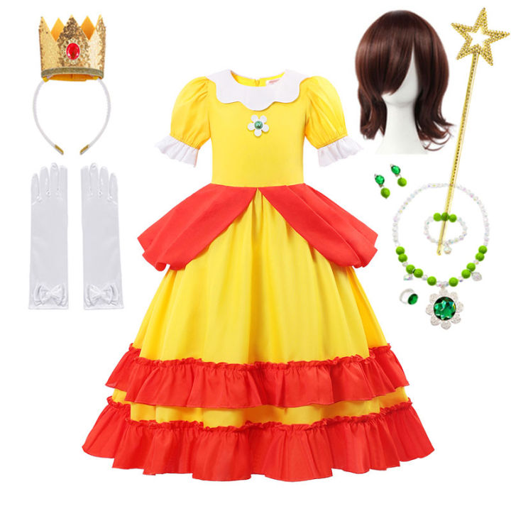 Peach%20Princess%20Dress%20Girl%202-10%20Years%20Daisy%20Cosplay%20Costume%20Rosalina%20Clothes%20Children%20Birthday%20Theme%20Party%20Carnival%20Outfit%20-%20Image%204