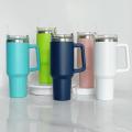 40oz Mug Tumbler With Handle Insulated Tumbler With Lids Straw Stainless Steel Coffee Tumbler Termos Cup for Travel Thermal Mug. 
