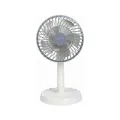 Jy Super JY-2218 Professional Rechargeable Portable Mini Table Fan Strong Wind Left to Right Oscillating Angle 45 Degrees - AC/DC.