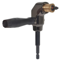 Right Angle Drill Attachment, All Metal Body 90 Degree Drill Adapter with Detachable Handle, Drill Bit Corner Adapter.