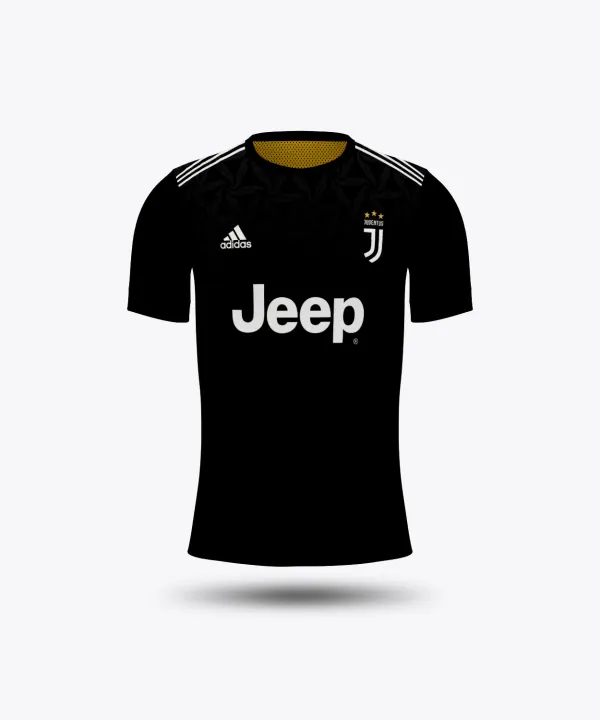 Jeep Juventus Football Jersey Black - Jersey