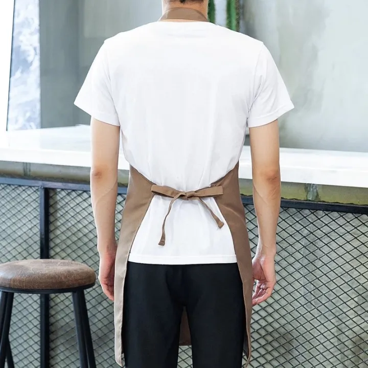Adjustable%20Waterproof%20Fashion%20Solid%20Cooking%20Kitchen%20Bib%20Canvas%20Apron%20Dress%20With%20Pocket%20Side%20Wipes%20-%20Image%209