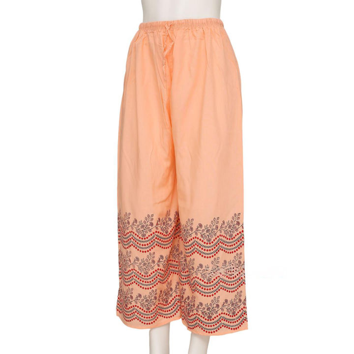 Fashion Trend Soft Linen Print Plazzo For Woman