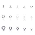 304 Stainless Steel Flat Washer and Lock Washer Assortment Set(1400 Pieces, 8 Sizes) - M2 M2.5 M3 M4 M5 M6 M8 M10. 