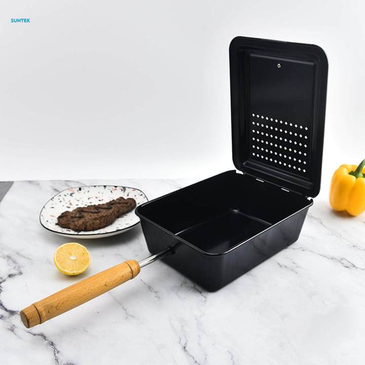 Campfire Popcorn Popper Nonstick Coating Long Handle Old Fashioned Popcorn Maker for