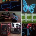1/2/3/5/10M EL Wire DIY Flexible Neon Light Glow Rope Tape Cable LED String Light For Party Dance Car Decoration. 