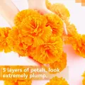 3.9Inch Marigold Flowers Artificial Day of the Dead Flower 200Pcs Fake Marigold Flowers Head for Marigold Garland Making. 