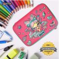 Qitong Rainbow Dot 3D Pencil Case pencil Box with Compartments - Kids Large Capacity School Supply Organizer Students Stationery Box - Girls Boys Pen Pouch. 