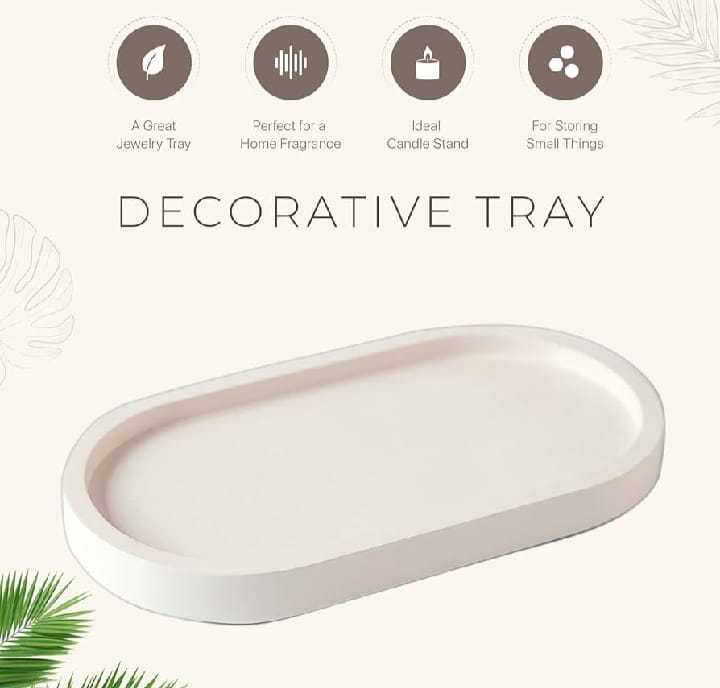 01 pcs Colourful Gypsum Flat tray for home decor