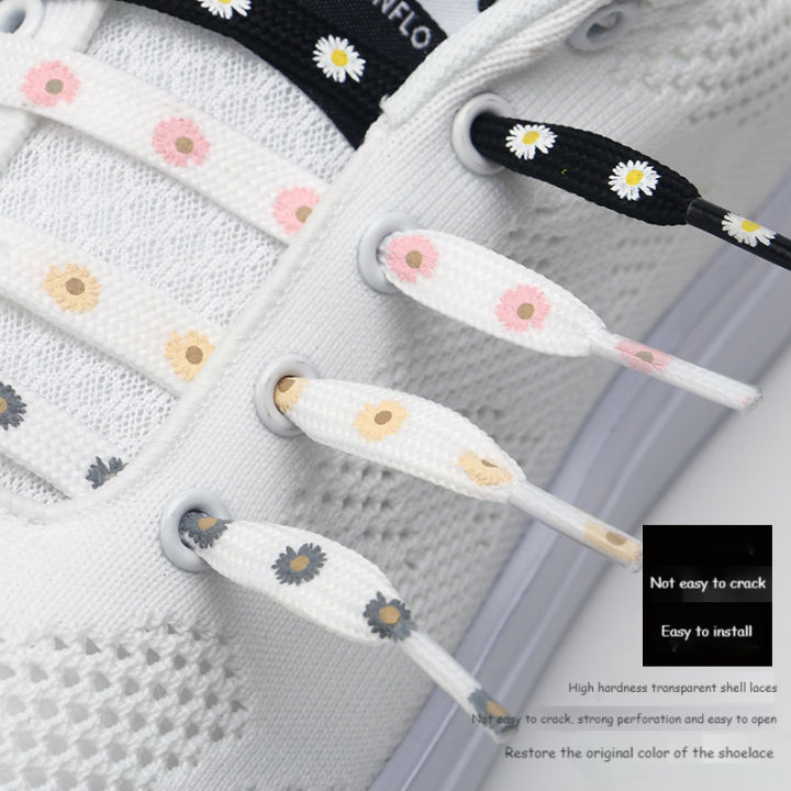 Lsgs%20New%20Sakura%20shoelaces%20flat%20Little%20Daisies%20shoe%20laces%20high-top%20canvas%20sneakers%20shoelace%20AF1%20laces%20shoe%20strings%20100/120/140/160cm%20-%20Image%202