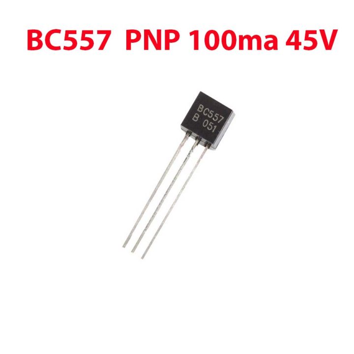 BC557 Bipolar (BJT) Transistor PNP 45V 100mA 150MHz 500mW