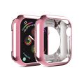 For Apple Watch Series 6 & SE & 5 & 4 44mm Plating TPU Round Hole Hollowing Protective Case. 