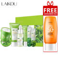 Fenyi Skincare Green Tea Set - 6Pcs + LAIKOU SUNSCREEN SPF50+PA+ - 50Gm.