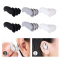 1Pair 3 Layer Soft Silicone Ear Plugs Tapered Sleep Noise Reduction Earplugs for Kid Swimming Studying Airplanes. 