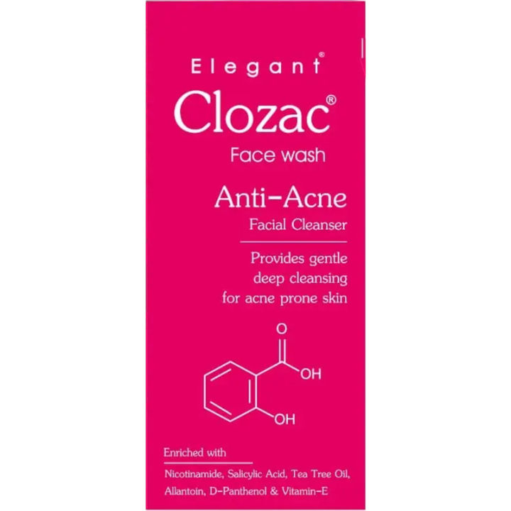 Clozac Anti Acne & Anti Bacterial Face Wash - 60ml