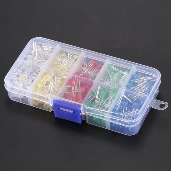 400%20Pcs%203mm%205mm%20LED%20Light%20Diode%20White%20Yellow%20Red%20Blue%20Green%20Assortment%20Kit%20for%20Arduino%20-%20Image%205