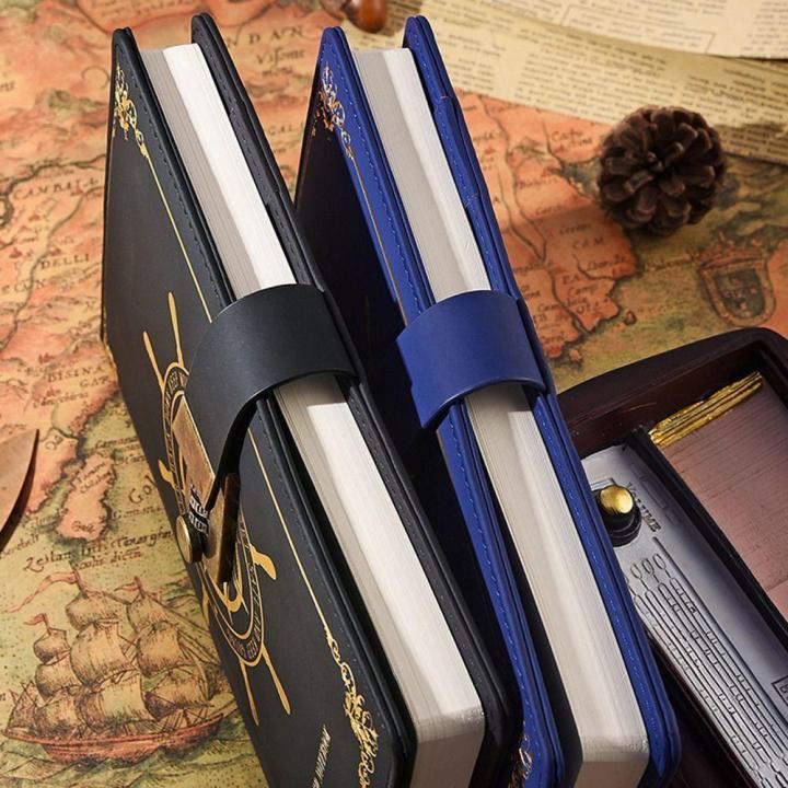 Secure%20Notebook%20Sailor's%20Voyage%20Password%20Notebook%20Leather%20Cover%20Password-locked%20Locked%20Diary%20book%20A5%20Size%20Thick%20Pages%20Password%20-%20Image%208