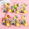 Cute Resin Keychain Cartoon Minions China Animal Zodiac Series Car Keys Backpack Pendant Animation Toys Gifts for Boys and Girls.