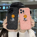 Jizetin for Samsung S21 FE 5G Back Cover Lovely Astronaut Lambskin Texture PU Leather Back For Girls Boys Soft Phone Case.