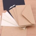 20PCS Classical Kraft Blank Mini Paper Window Envelopes Wedding Invitation Envelope Gift Envelope(Brown). 