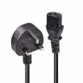 3-Pin 1.5 Meter Black & White Desktop Power Cable with Fuse. 