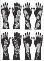 6pcs Bridal Mehedi Stickers tatoo for Bride- Mehedi Art hand template design random design. 