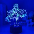 Anime Genshin Impact Night Light 3D Illusion Lamp Hot Game Light for Bedroom Decor LED Light Atmosphere Night Lamps Kids Gift. 