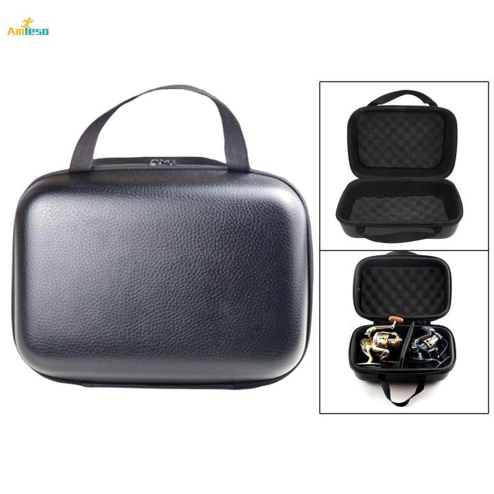 Durable Fishing Reel Case EVA Water Resistant Fishing Storage Bag for Outdoor Fly Fishing , L