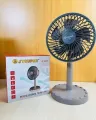 Jy Super JY-2218 Professional Rechargeable Portable Mini Table Fan Strong Wind Left to Right Oscillating Angle 45 Degrees - AC/DC.