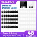 SMATRUL - Touch Switch Lcon Sticker - Text Label - Button Wall Switch Label - Household Appliance Sticker With Adhesive - for Distinguishing Various Function Switches. 
