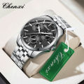Dawn Watch Men's Watch Fashion Business Men's Watch Three-Eyed Six-Hand Alloy Luminous Date Men's Watch.