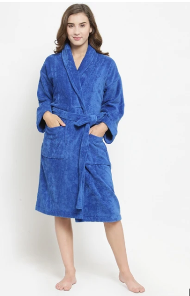 Luxurious Bathrobe, 100% Cotton for Women-Soft & Comfortable-