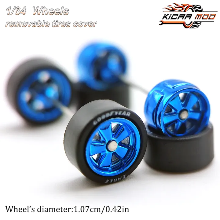 1/64%20Wheels%20with%20Rubber%20Tires%20FUCHS%20Refitting%20Parts%20for%20Diecast%20Model%20Car%20Hot%20Wheels%20Matchbox%20Tomica%20D:11mm%201%20Set%20-%20Image%202