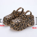 Lucyever Fashion Colorful Chunky Platform Sandals Women 2024 Wedge Heels Clogs Slippers Woman Hollow Out Closed Toe Beach Slides House Foocus. 