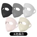 Face mask for women and men in summer sunshade cycling anti-UV 3D cartilage breathable eye protection ice silk mask.
