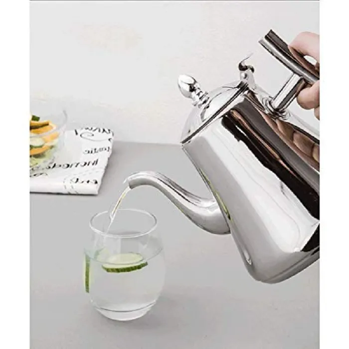 Stainless%20Steel%20Kashi%C2%A0Teapot%20Silver%C2%A0With%20Infuser%20Tea%20Filter%20Coffee%20Tea%20Kettle%20Water%20Kettle%20Drinkware%20(Ee-1%20Ltr)%20-%20Image%204