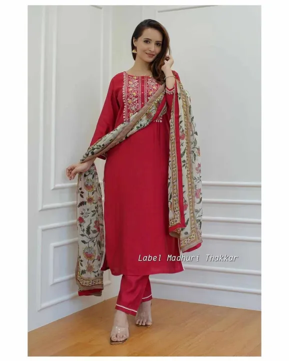 Readymade%20screen%20print%20and%20embroidery%20work%203pic%20three%20pice%20-%20Image%202