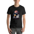 New America's Bald Eagle Salute t-shirt graphics t-shirt black t shirt men clothing.